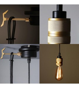 Industriálne závesne svietidlo s Edison žiarovkou
