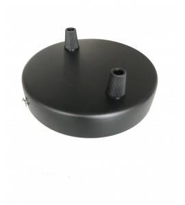 Stropná rozeta okrúhleho tvaru pre 2 svietidlá, 120 mm, čierna