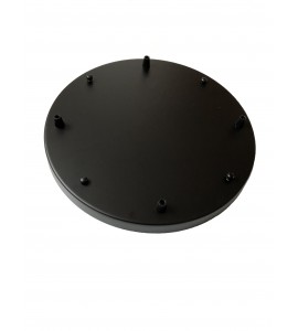 Stropná rozeta okrúhleho tvaru pre 4 svietidlá, 200 mm, čierna