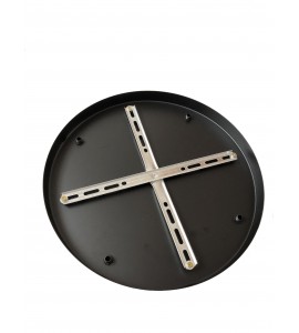 Stropná rozeta okrúhleho tvaru pre 4 svietidlá, 350 mm, čierna